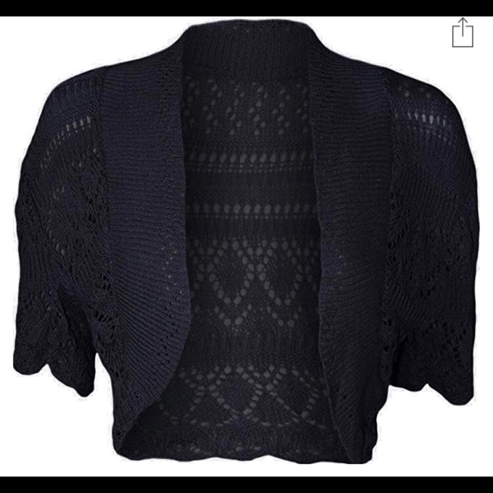 🌟 3-$10 Lace Crop shrug Navy Sz S